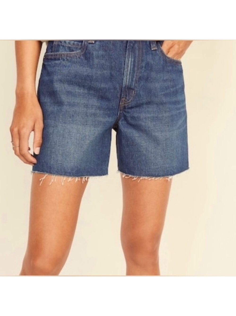 Old Navy High-Waisted Slouchy Straight Cut-Off Denim Shorts 26W NWT